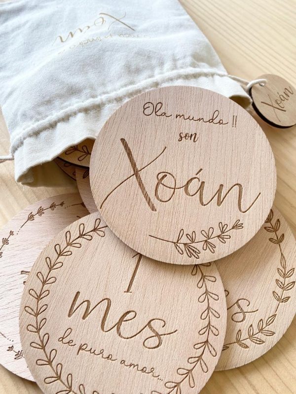 Placas cumple mes redondas - Imagen 5