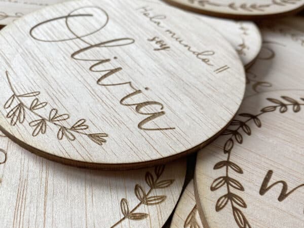 Placas cumple mes redondas - Imagen 2