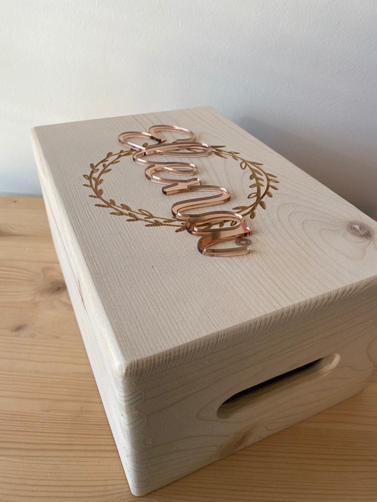 Caja de madera 4 con tapa - 32x23,9x12,5cm - CajasPack