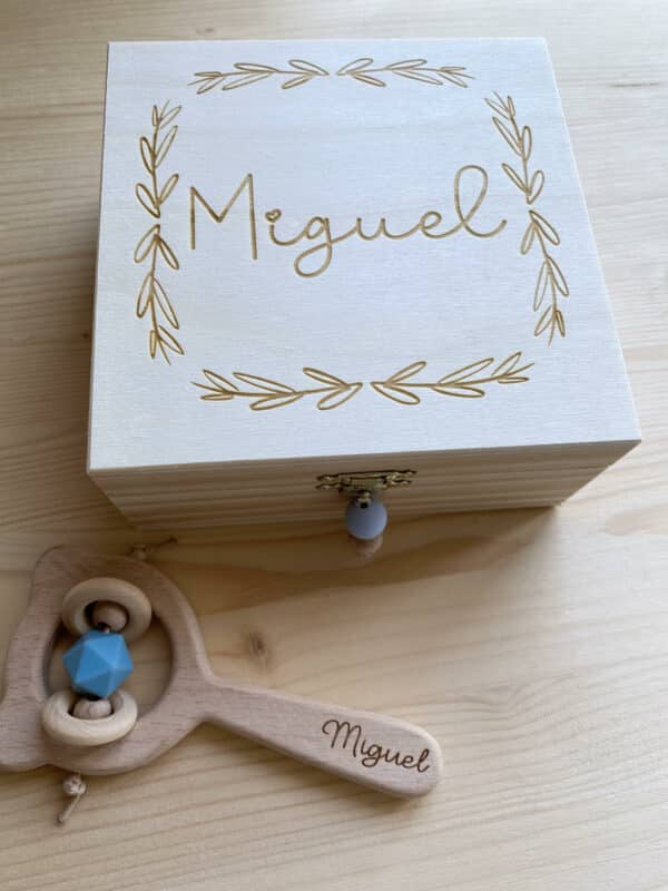 Caja madera con tapa