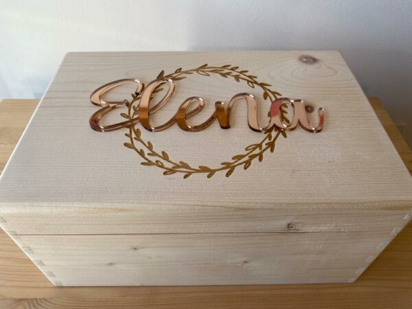 Caja madera con tapa