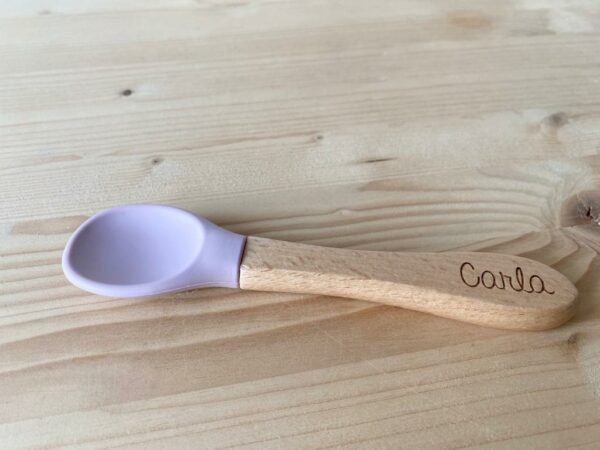 Cuchara de madera y silicona personalizada - Imagen 4