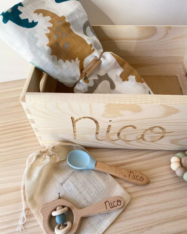 Cuchara de madera y silicona personalizada - Imagen 3