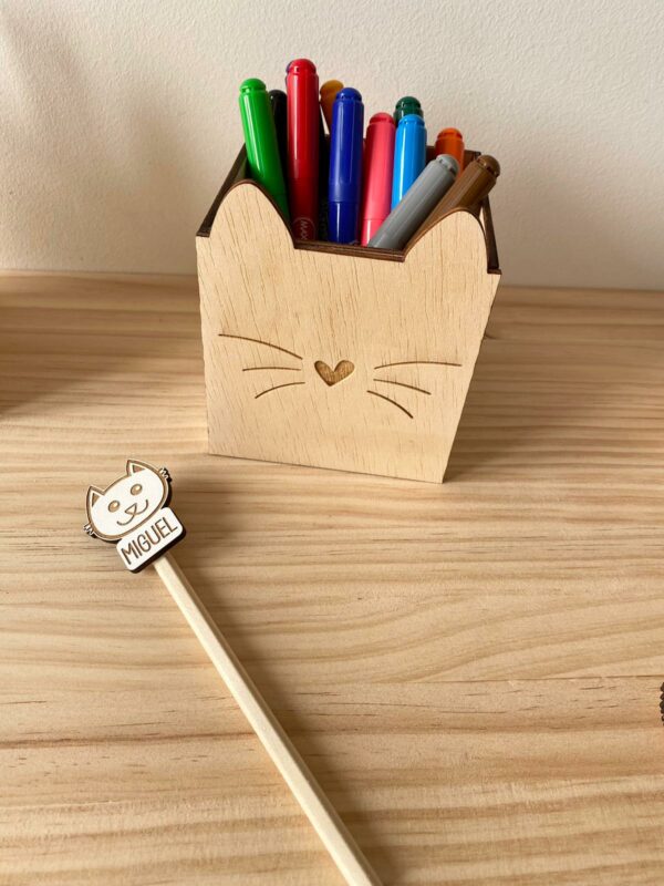 Porta lápices animales madera - Imagen 7