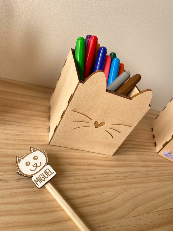 Porta lápices animales madera - Imagen 5