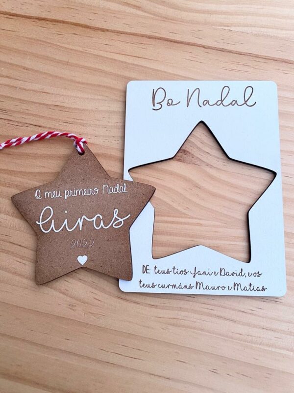 Tarjeta navideña estrella - Imagen 3
