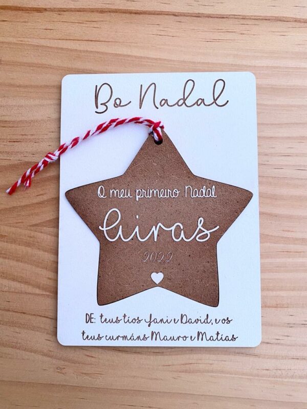 Tarjeta navideña estrella - Imagen 2