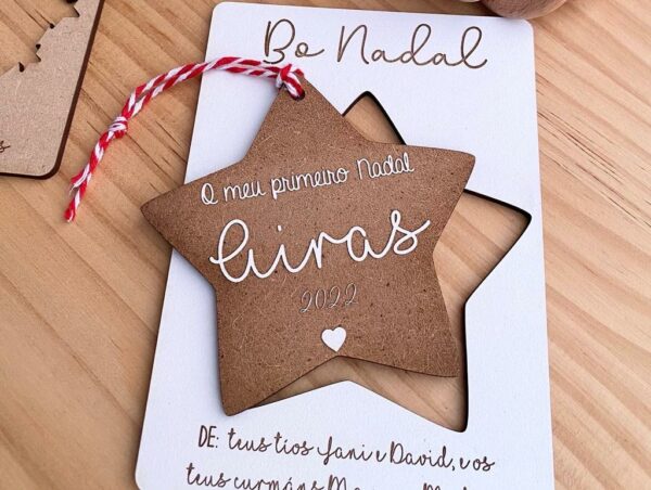 Tarjeta navideña estrella