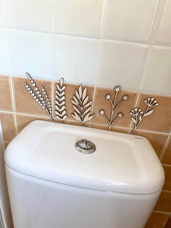 Flores y hojas en madera - Imagen 3